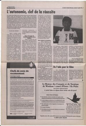 Le Soleil de Colombie-Britannique, July 21, 1995, page 4
