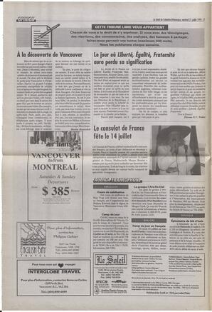 Le Soleil de Colombie-Britannique, July 21, 1995, page 2