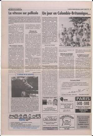 Le Soleil de Colombie-Britannique, July 14, 1995, page 12