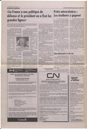 Le Soleil de Colombie-Britannique, July 14, 1995, page 4