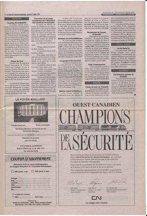 Le Soleil de Colombie-Britannique, July 7, 1995, page 7