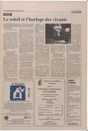 Le Soleil de Colombie-Britannique, April 21, 1995, page 7
