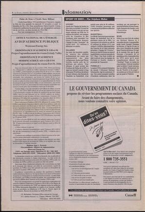 Le Soleil de Colombie-Britannique, November 25, 1994, page 4