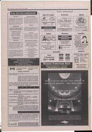 Le Soleil de Colombie-Britannique, October 28, 1994, page 12