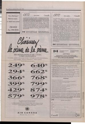Le Soleil de Colombie-Britannique, October 28, 1994, page 4