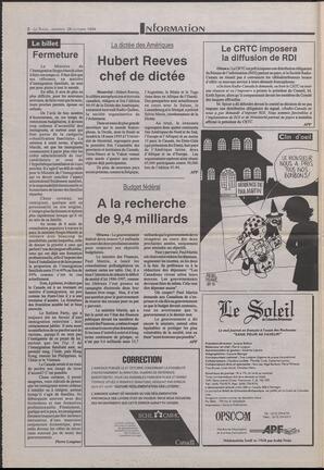 Le Soleil de Colombie-Britannique, October 28, 1994, page 2