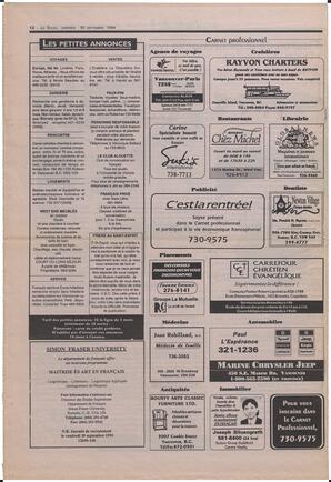 Le Soleil de Colombie-Britannique, September 30, 1994, page 12