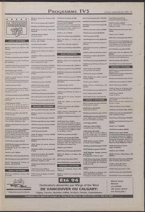 Le Soleil de Colombie-Britannique, August 26, 1994, page 11