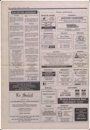 Le Soleil de Colombie-Britannique, August 12, 1994, page 12