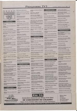 Le Soleil de Colombie-Britannique, August 12, 1994, page 11
