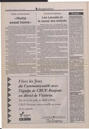 Le Soleil de Colombie-Britannique, August 12, 1994, page 4