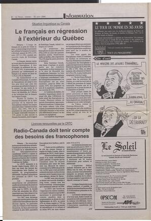 Le Soleil de Colombie-Britannique, August 12, 1994, page 2