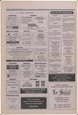 Le Soleil de Colombie-Britannique, July 22, 1994, page 12