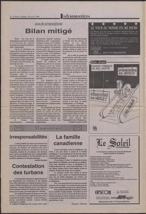 Le Soleil de Colombie-Britannique, July 22, 1994, page 2