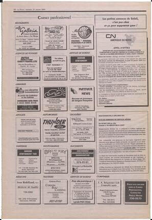 Le Soleil de Colombie-Britannique, January 21, 1994, page 12