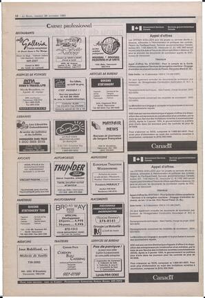 Le Soleil de Colombie-Britannique, November 26, 1993, page 12