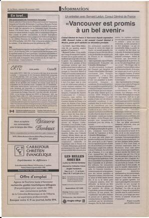 Le Soleil de Colombie-Britannique, November 26, 1993, page 4