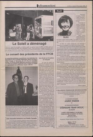 Le Soleil de Colombie-Britannique, November 26, 1993, page 3