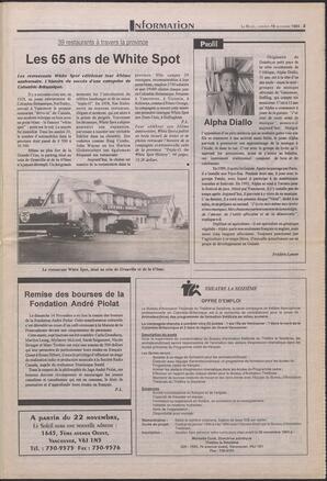 Le Soleil de Colombie-Britannique, November 19, 1993, page 3