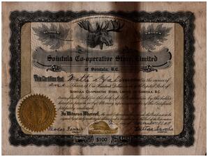 Front side of Matti Halminen Certificate for Shares