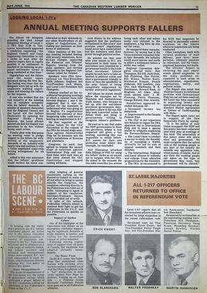  The Western Canadian Lumber Worker, Vol. XL No. 4, May-Jun. 1972   , page 13