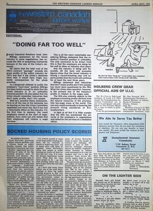   The Western Canadian Lumber Worker, Vol. XL No. 3, Apr.-May 1972   , page 16