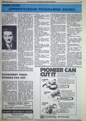   The Western Canadian Lumber Worker, Vol. XL No. 3, Apr.-May 1972   , page 15