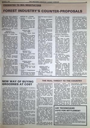   The Western Canadian Lumber Worker, Vol. XL No. 2, Mar. 1972   , page 11