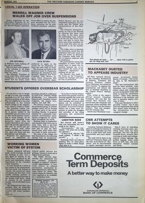   The Western Canadian Lumber Worker, Vol. XL No. 2, Mar. 1972   , page 3