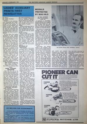   The Western Canadian Lumber Worker, Vol. XL No. 1, Jan.-Feb. 1972   , page 7