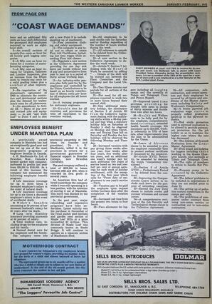  The Western Canadian Lumber Worker, Vol. XL No. 1, Jan.-Feb. 1972   , page 2