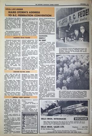   The Western Canadian Lumber Worker, Vol. XXXIX No. 11, Dec. 1971   , page 4