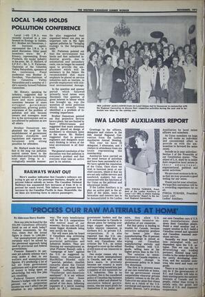   The Western Canadian Lumber Worker, Vol. XXXIX No. 10, Nov. 1971   , page 12