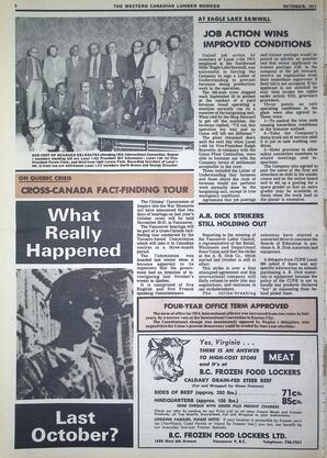   The Western Canadian Lumber Worker, Vol. XXXIX No. 9, Oct. 1971   , page 2