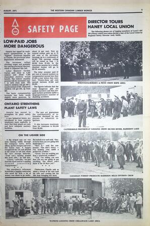   The Western Canadian Lumber Worker, Vol. XXXIX No. 7, Aug. 1971   , page 5