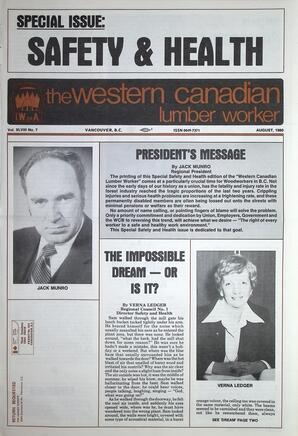   The Western Canadian Lumber Worker, Vol. XLVIII No. 7, Aug. 1980   , page 1