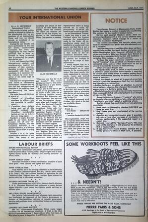  The Western Canadian Lumber Worker, Vol. XXXIX No. 6, Jun.-Jul. 1971   , page 10