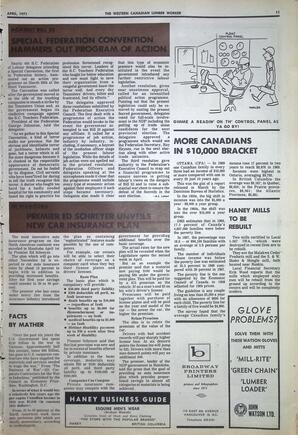   The Western Canadian Lumber Worker, Vol. XXXIX No. 4, Apr. 1971   , page 11