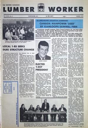   The Western Canadian Lumber Worker, Vol. XXXIX No. 3, Mar. 1971   , page 1