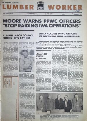   The Western Canadian Lumber Worker, Vol. XXXIX No. 2, Feb. 1971   , page 1