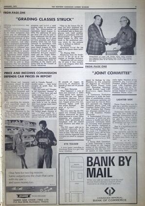   The Western Canadian Lumber Worker, Vol. XXXIX No. 1, Jan. 1971   , page 7