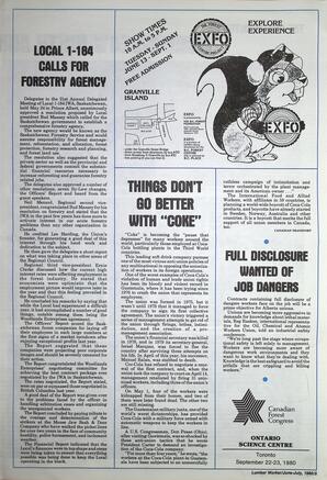   The Western Canadian Lumber Worker, Vol. XLVIII No. 6, Jun.-Jul. 1980   , page 5