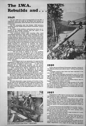   The Western Canadian Lumber Worker, BC Centennial Special Edition, Jan. 1971   , page 12