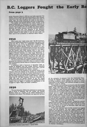   The Western Canadian Lumber Worker, BC Centennial Special Edition, Jan. 1971   , page 4