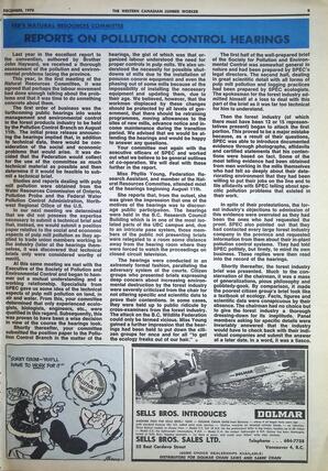   The Western Canadian Lumber Worker, Vol. XXXVIII No.9, Dec. 1970   , page 9