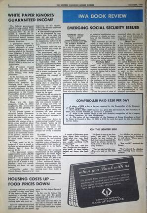   The Western Canadian Lumber Worker, Vol. XXXVIII No.9, Dec. 1970   , page 8