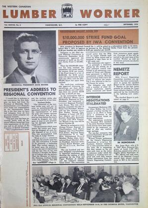   The Western Canadian Lumber Worker, Vol. XXXVIII No.6, Sep. 1970   , page 1