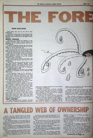   The Western Canadian Lumber Worker, Vol. XXXVIII No.4, Apr. 1970   , page 8