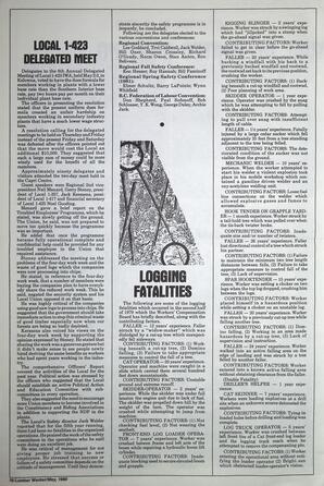   The Western Canadian Lumber Worker, Vol. XLVIII No. 5, May. 1980   , page 16
