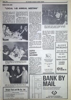   The Western Canadian Lumber Worker, Vol. XXXVIII No.4, Apr. 1970   , page 5